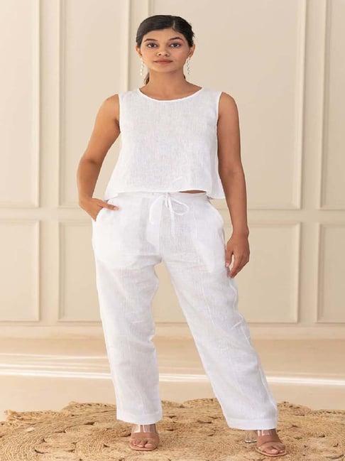 zebein india white into the light kylie linen top