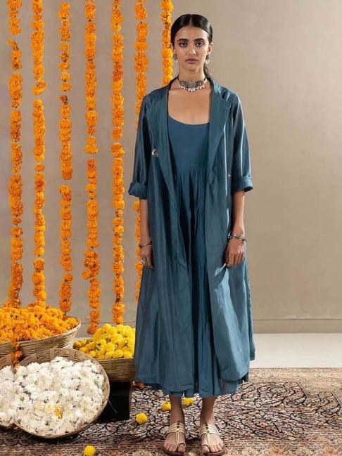 zebein india aegean blue bahaar tara dress