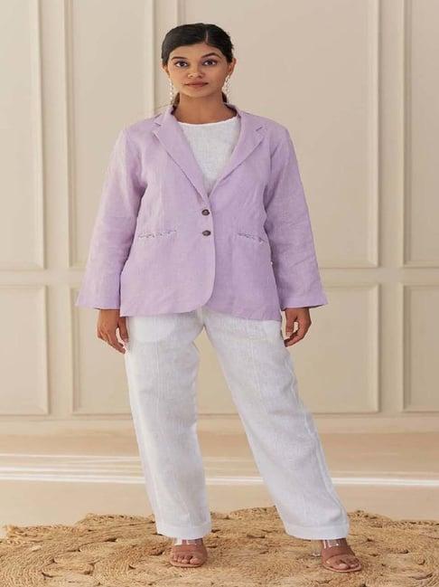 zebein india lilac into the light diane linen jacket