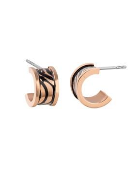 zebra hoop earrings