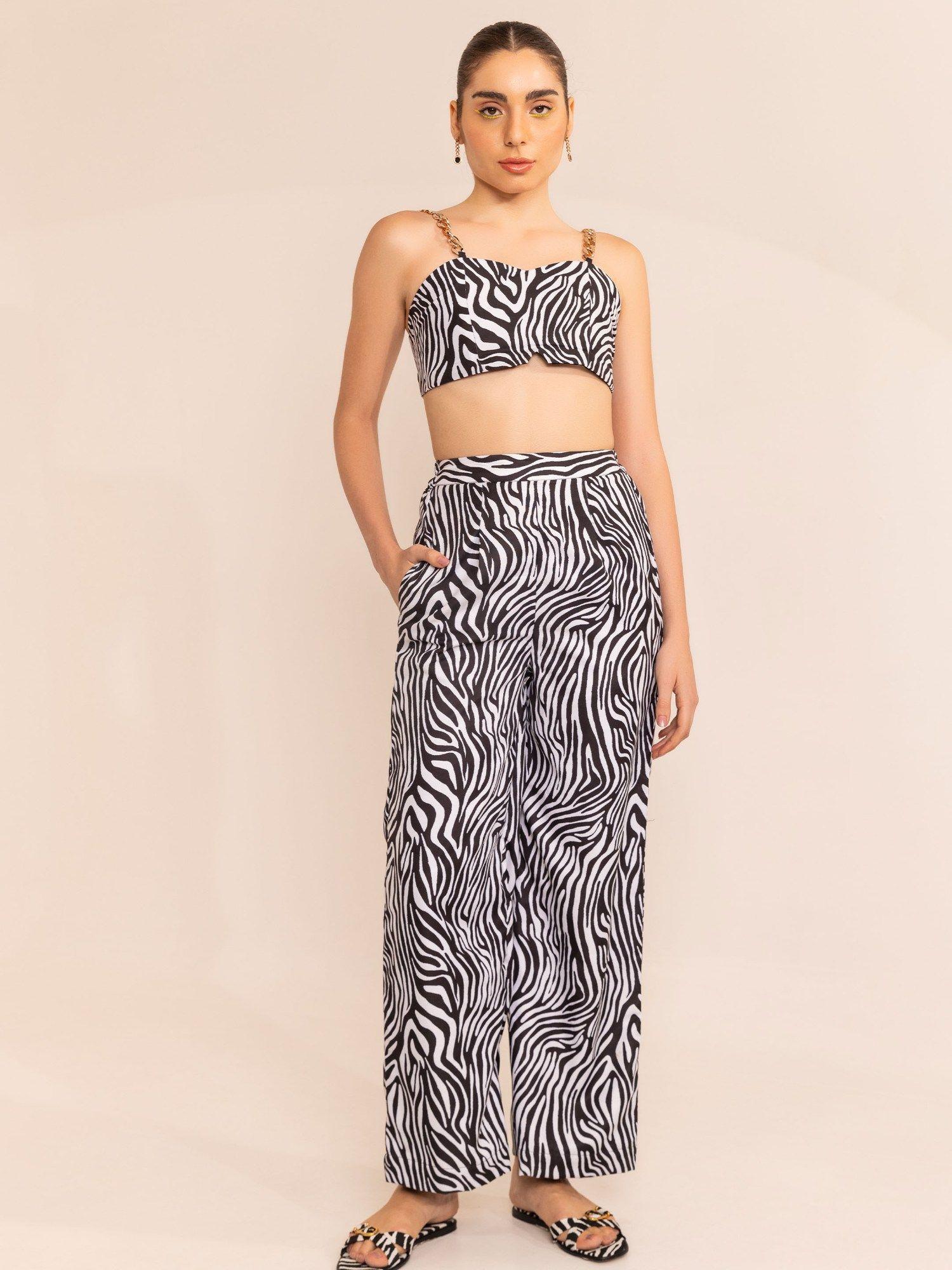 zebra print chain strap co-ord (set of 2)