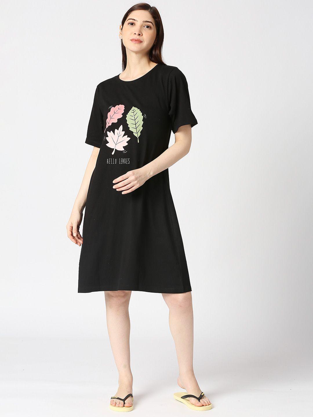 zebu graphic printed nightdress