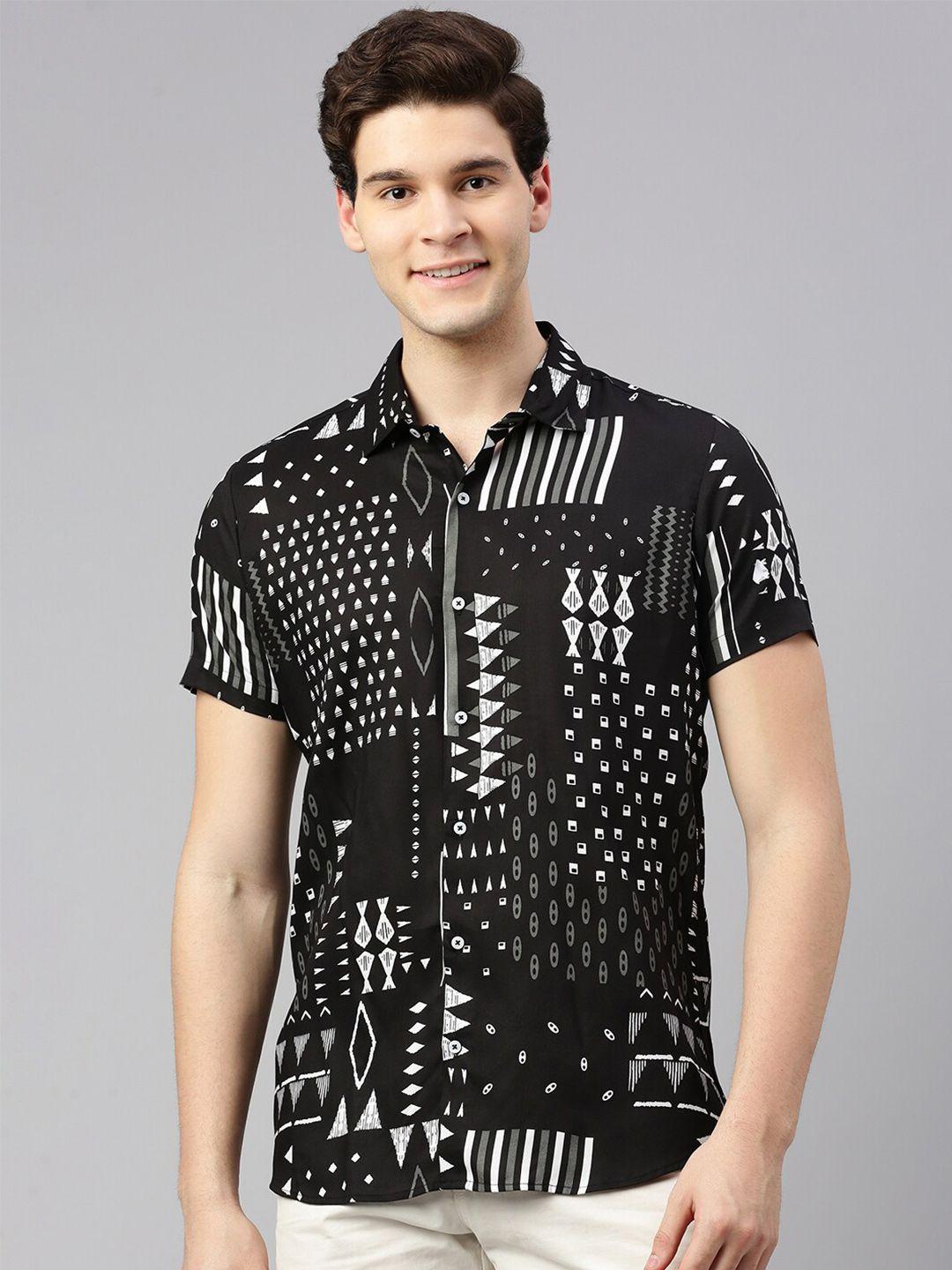 zedd men relaxed opaque printed casual shirt