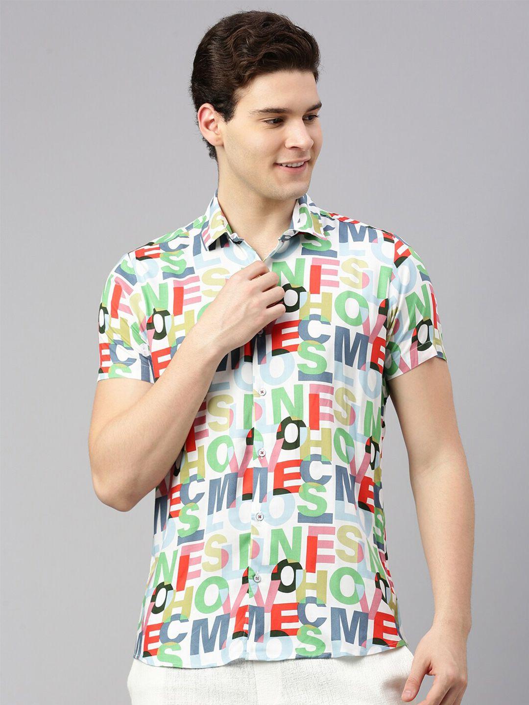 zedd men relaxed opaque printed casual shirt