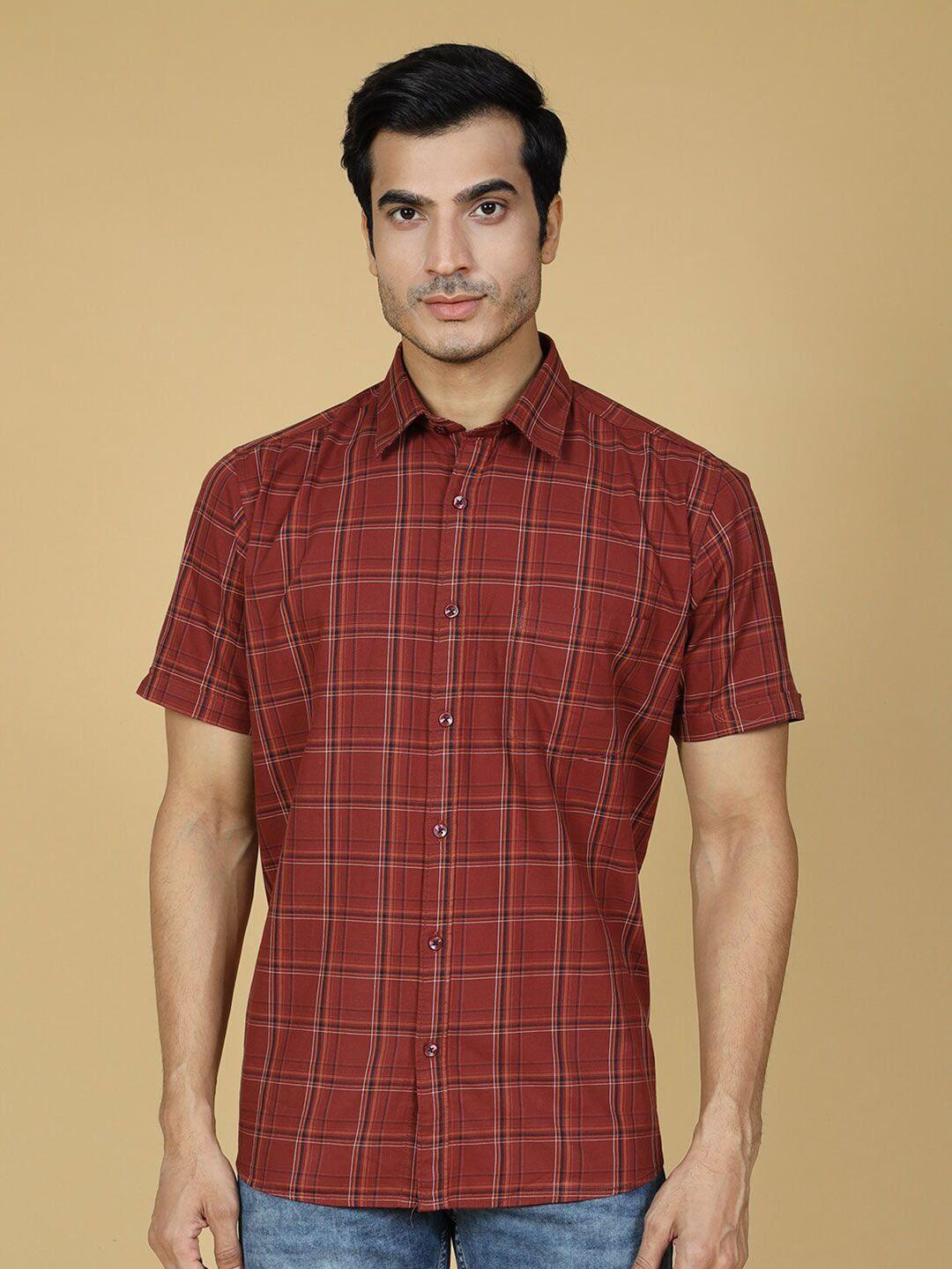 zedd tartan checked casual cotton shirt