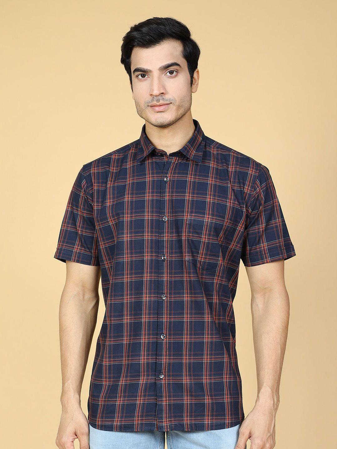 zedd tartan checked casual cotton shirt