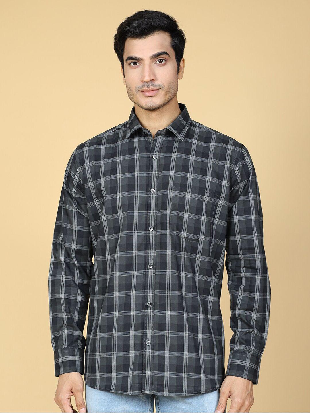 zedd tartan checked casual cotton shirt