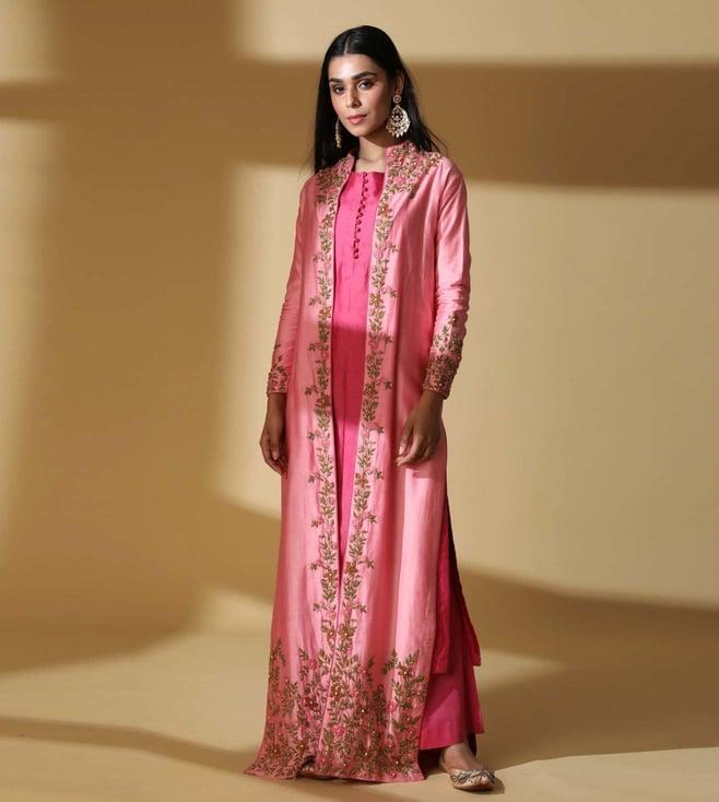 zeefaa royal afflatus classic chanderi with embroidered jacket