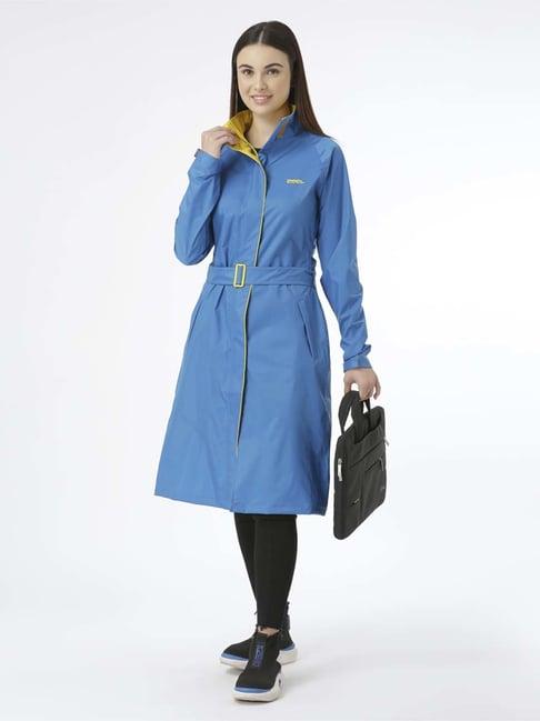 zeel blue regular fit rain jacket