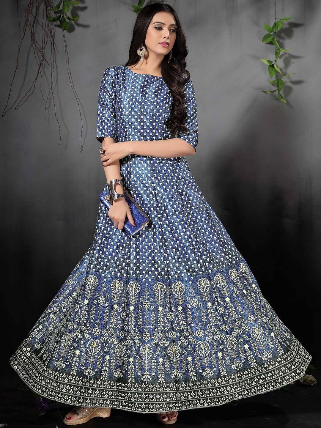 zeel clothing ethnic motif print gown dress