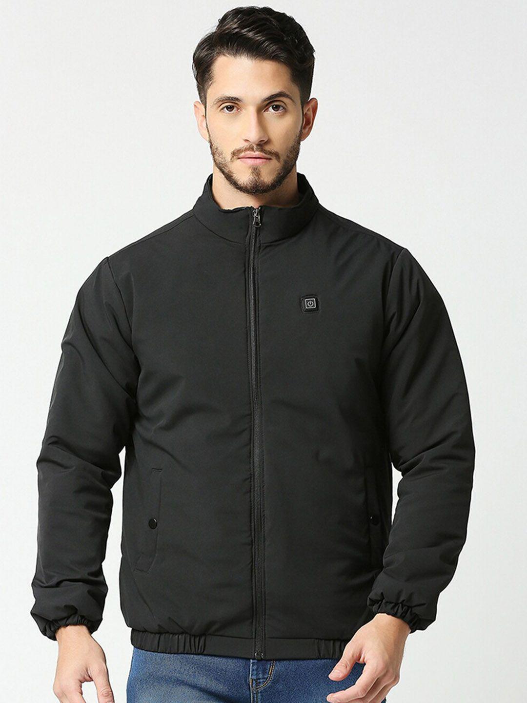 zeel lightweight mock collar bomber jacket