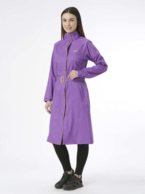 zeel purple regular fit rain jacket