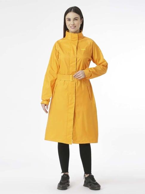 zeel yellow regular fit rain jacket