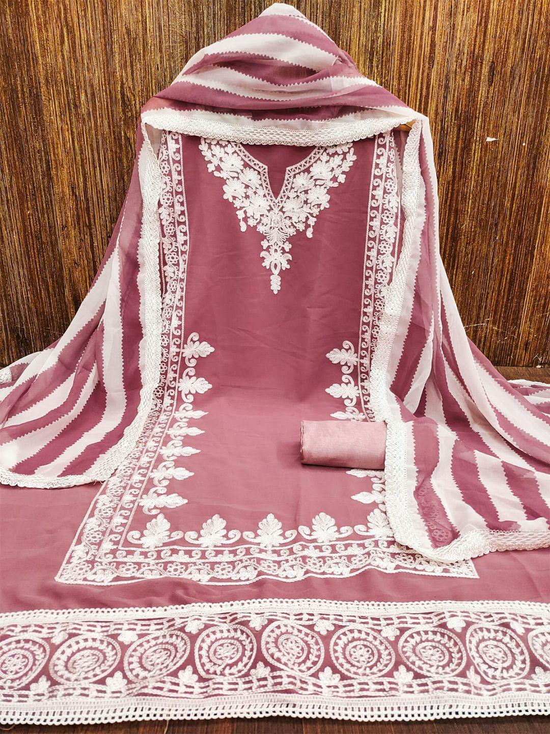zeepkart embroidered unstitched dress material