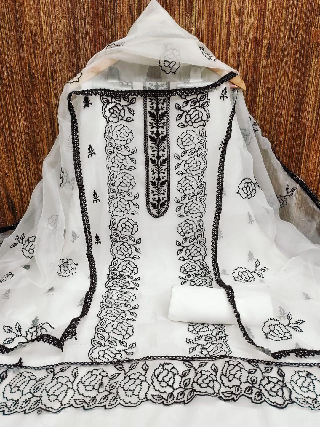 zeepkart organza unstitched dress material