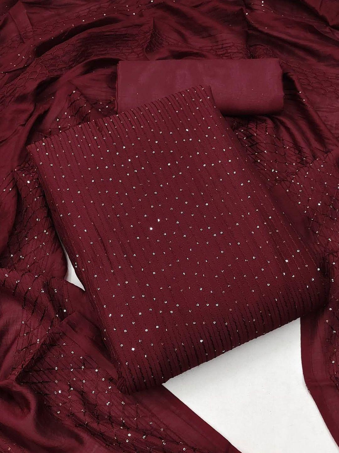 zeepkart striped embellished sequinned detail unstitched dress material