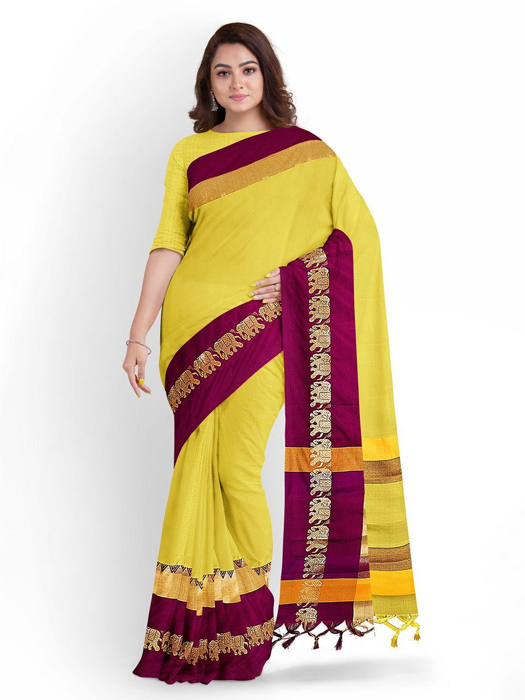 zeepkart woven design silk cotton saree