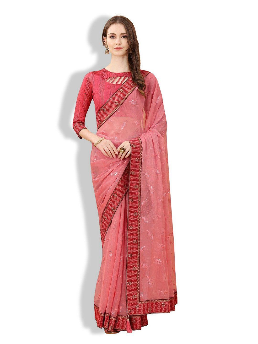 zeepkart embellished woven design border saree