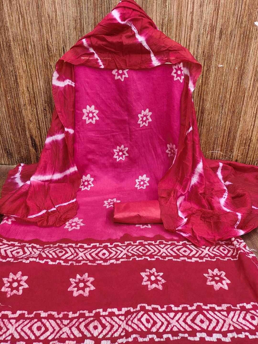 zeepkart floral dyed unstitched dress material