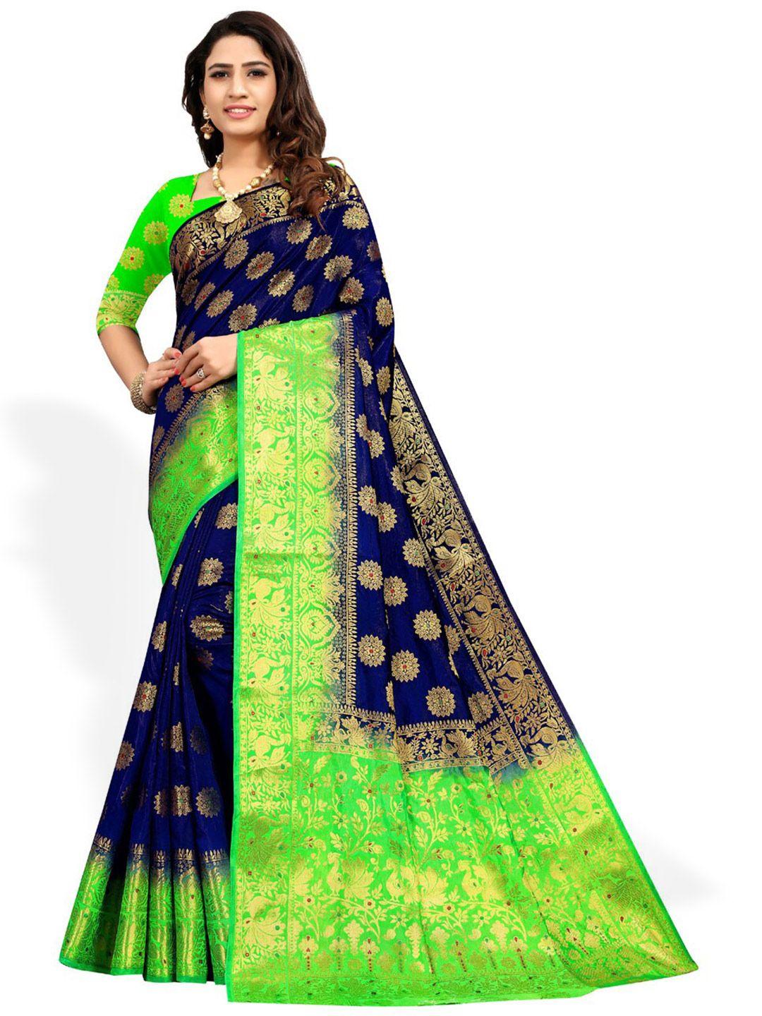 zeepkart floral woven design zari kanjeevaram saree