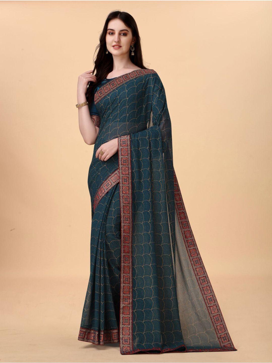 zeepkart geometric printed woven design saree