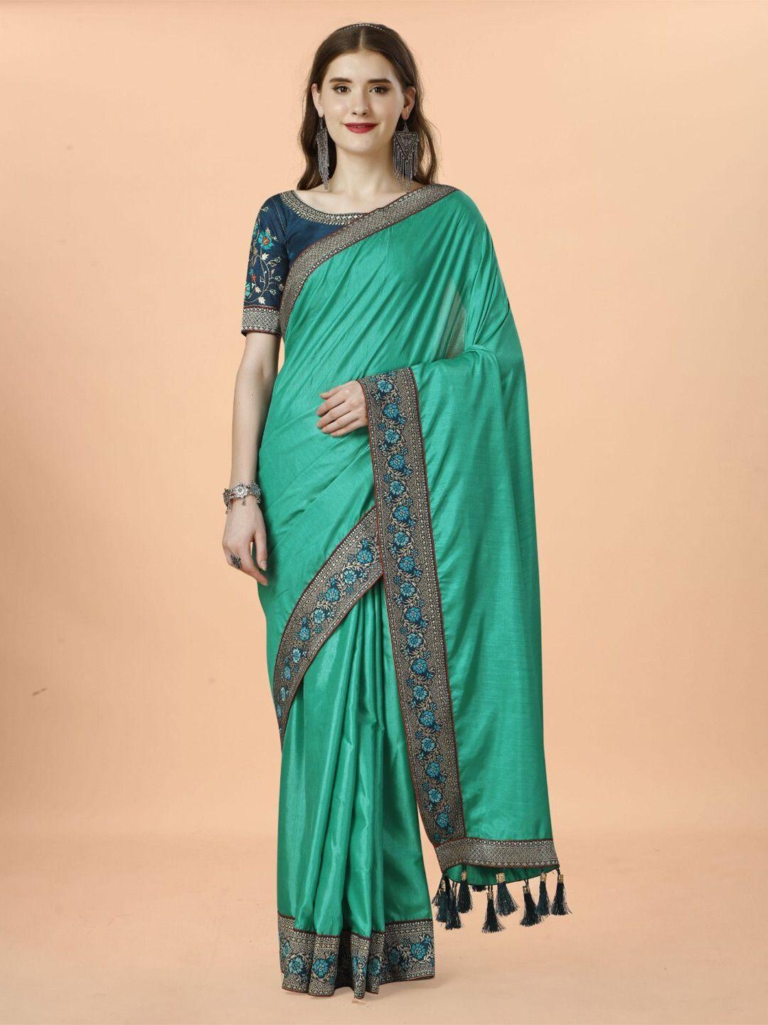 zeepkart woven design floral silk blend saree