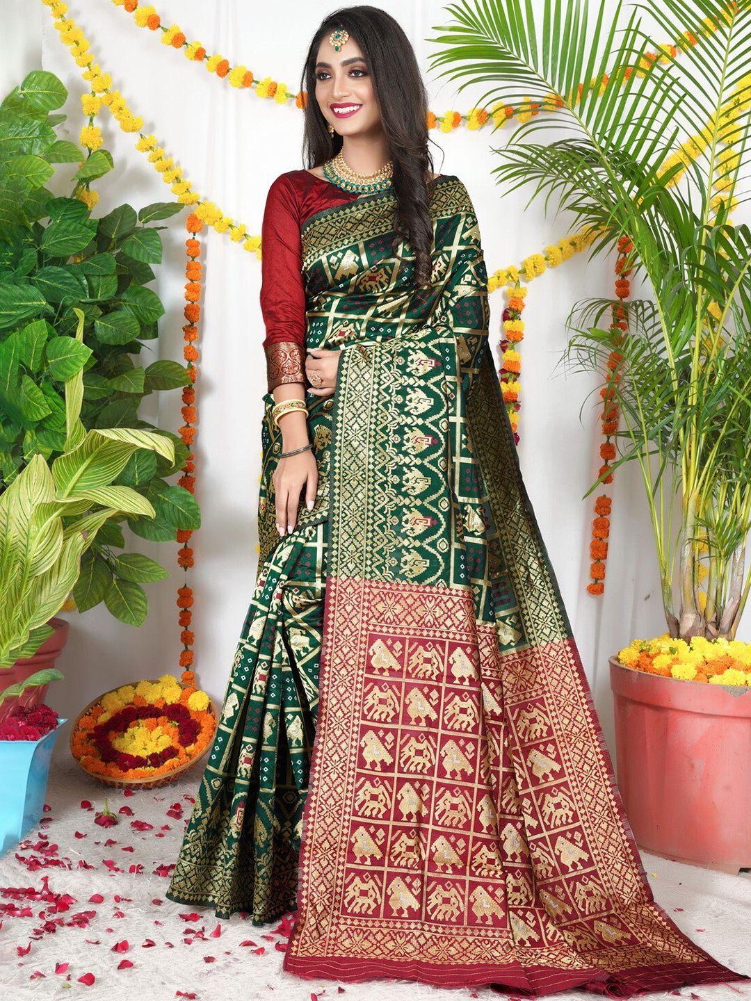 zeepkart woven design zari saree