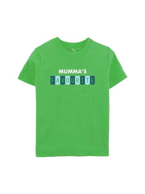 zeezeezoo kids green mumma's favourite printed t-shirt