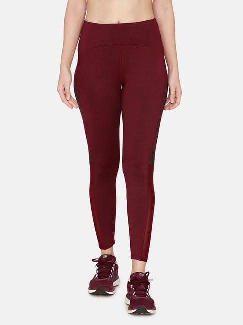 zelocity high rise quick dry leggings - fig