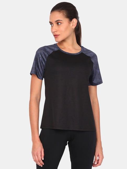 zelocity by zivame black relaxed fit t-shirt