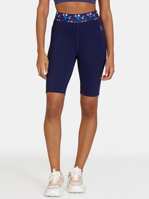 zelocity by zivame blue cycling shorts