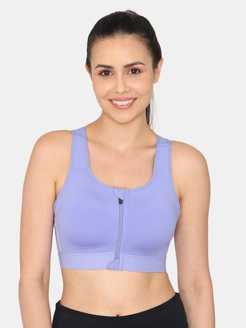 zelocity by zivame blue quick dry sports bra