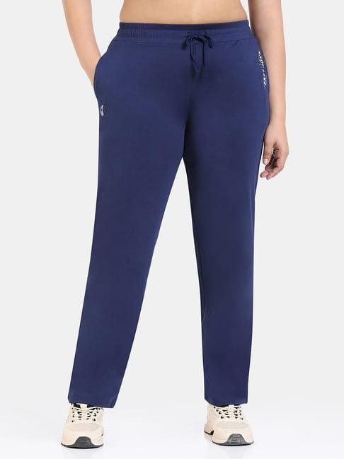 zelocity by zivame blue quick dry track pants