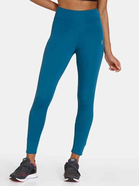 zelocity by zivame blue rapid dry tights