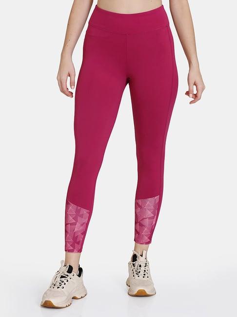 zelocity by zivame dark pink tights