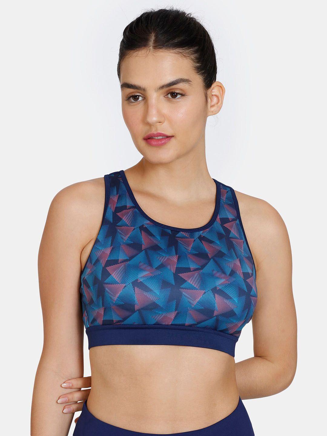 zelocity by zivame geometric sports bra