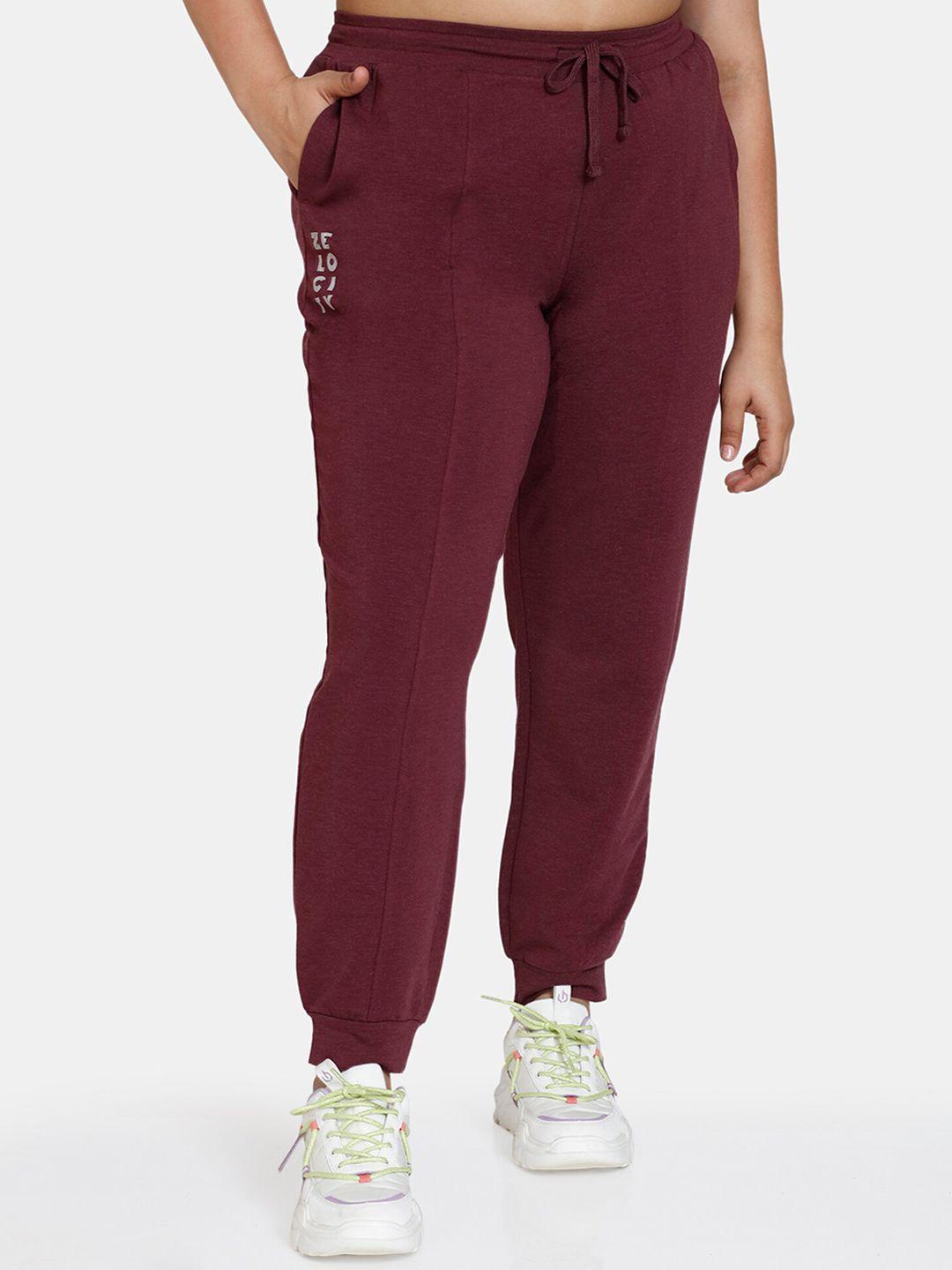 zelocity by zivame mid-rise regular fit cotton joggers