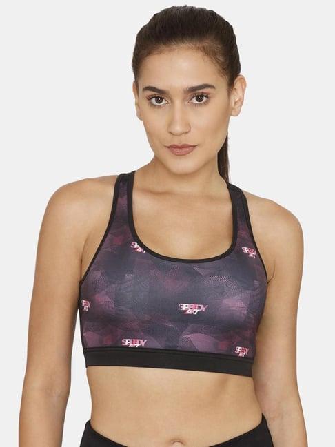 zelocity by zivame multicolor printed sports bra