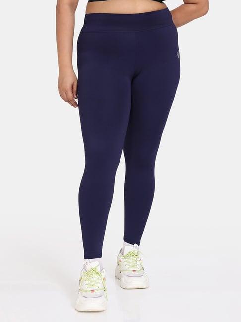 zelocity by zivame navy quick dry tights