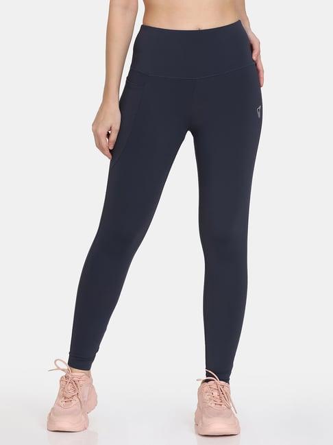 zelocity by zivame navy quick dry tights