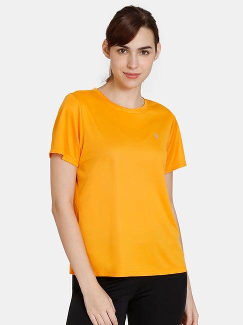 zelocity by zivame orange t-shirt