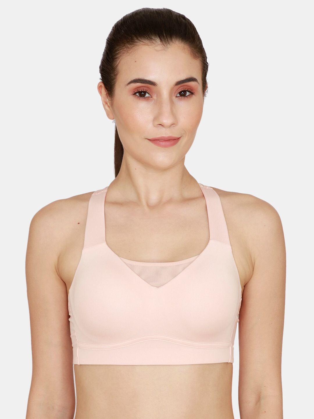 zelocity by zivame pink sports bra zc40bfcoreabpin