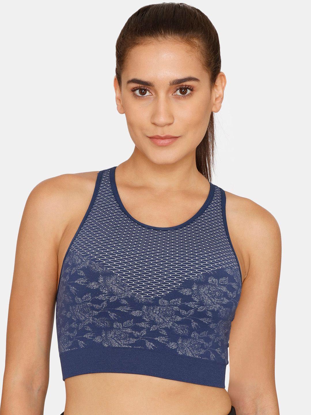 zelocity by zivame women blue sports bra