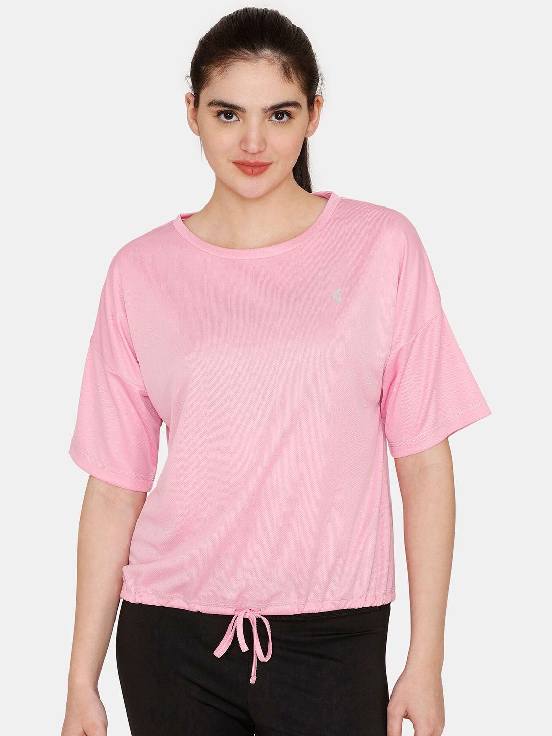 zelocity by zivame women pink sweatshirt