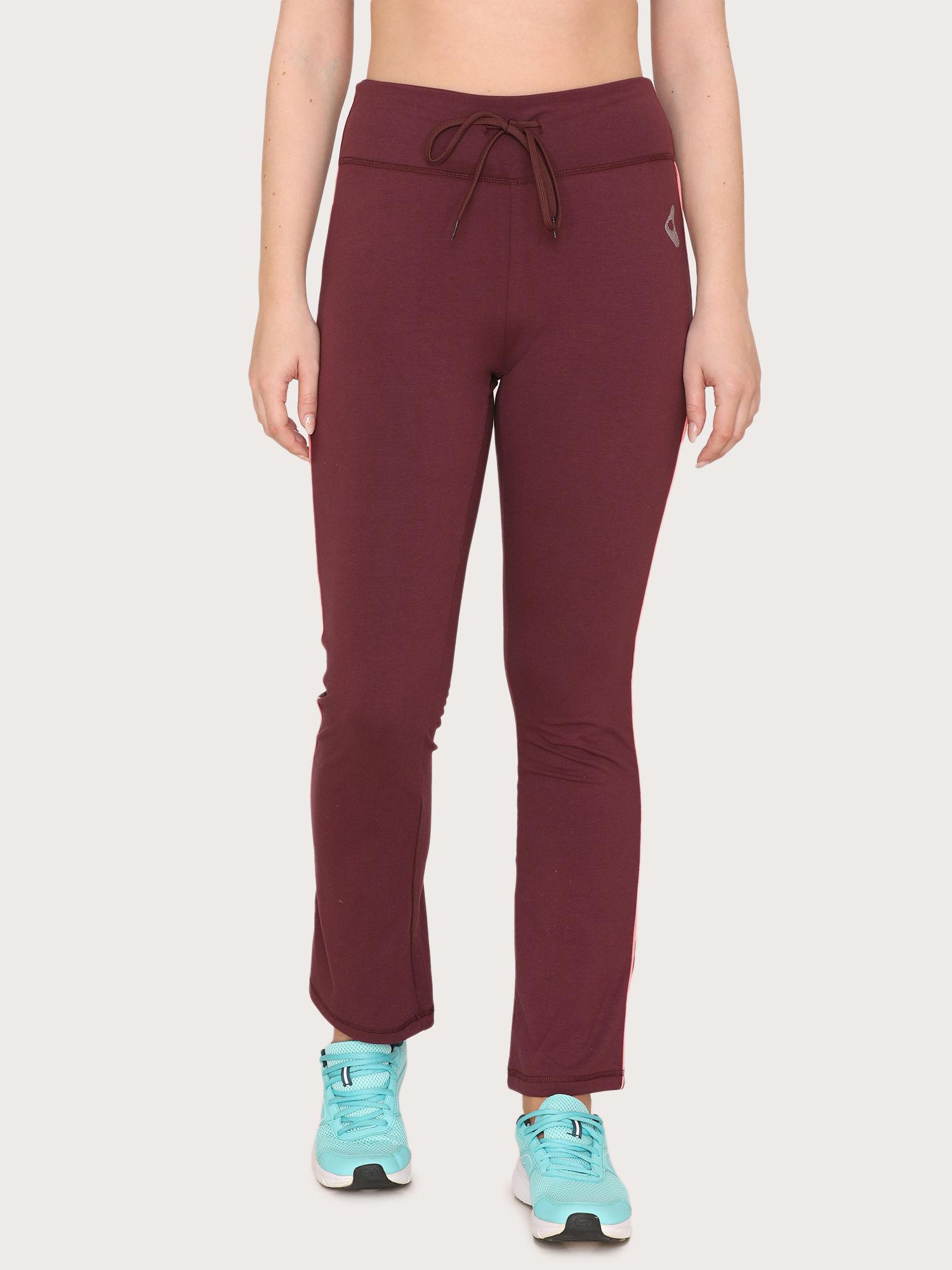 zelocity easy movement nouveau soft relaxed pants fig - maroon
