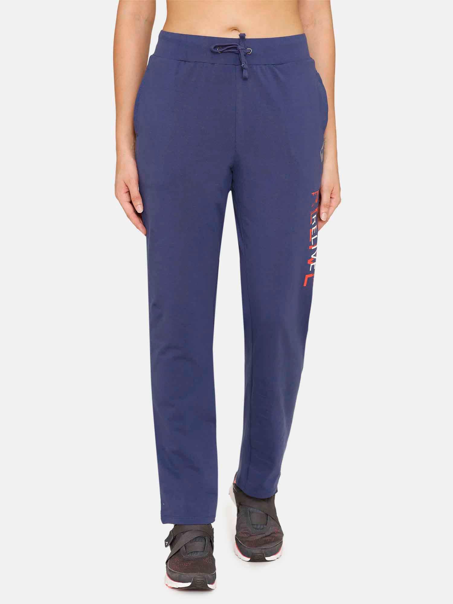 zelocity high rise high quality stretch pant - deep cobalt-blue