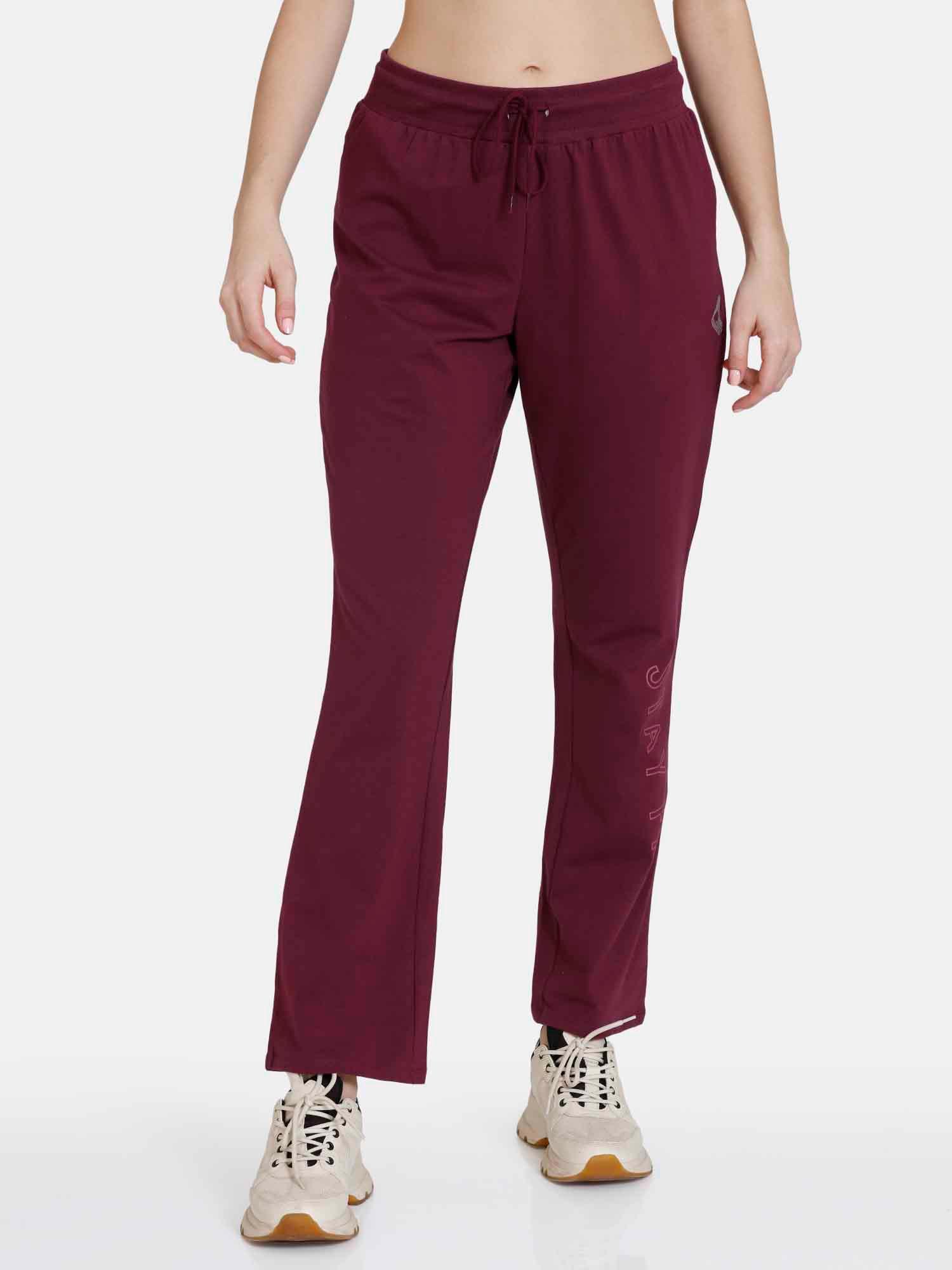 zelocity quick dry track pants grape wine