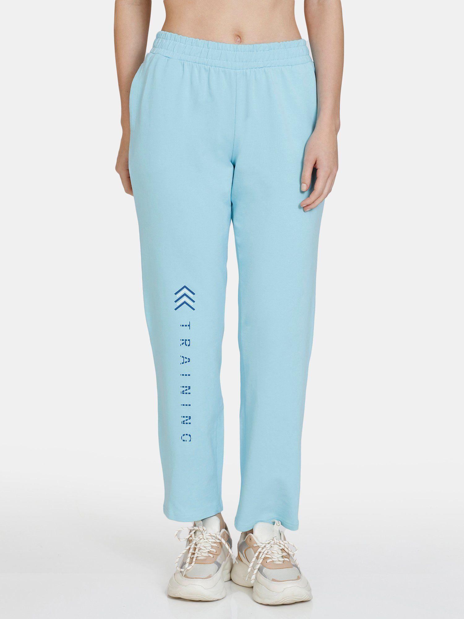 zelocity relaxed fit mid rise track pants - cabana blue