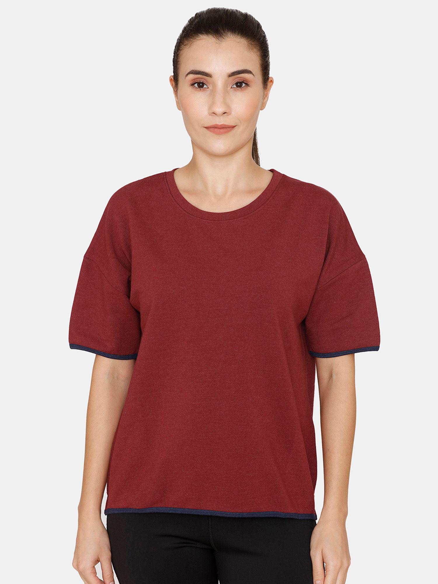 zelocity relaxed fit t-shirt - tawny port