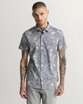 zenithzest paisley print regular fit shirt